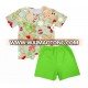 Kids bathroom sets Green shorts kids clothes boutique wholesale kids clothes