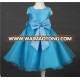 Kids fashion sleeveless wedding dresses children lace big bowknot waistband dresses